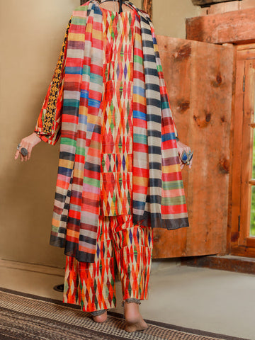 Almirah Orange ALP-3PS-1419 Festive Collection  2022 Online Shopping
